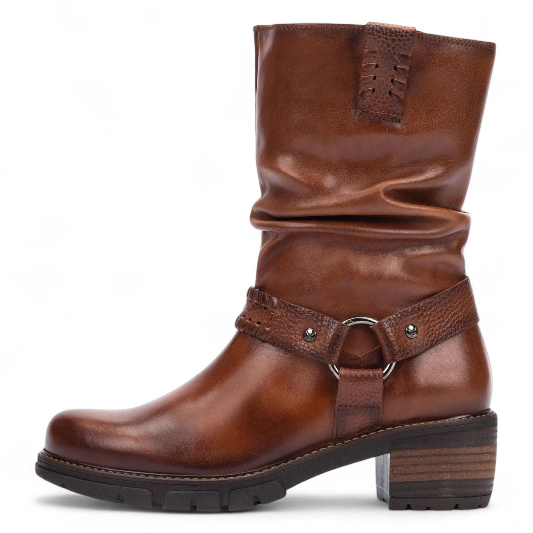 San Sebastian - Women's Brown Mid-Calf Tall Ankle Boots