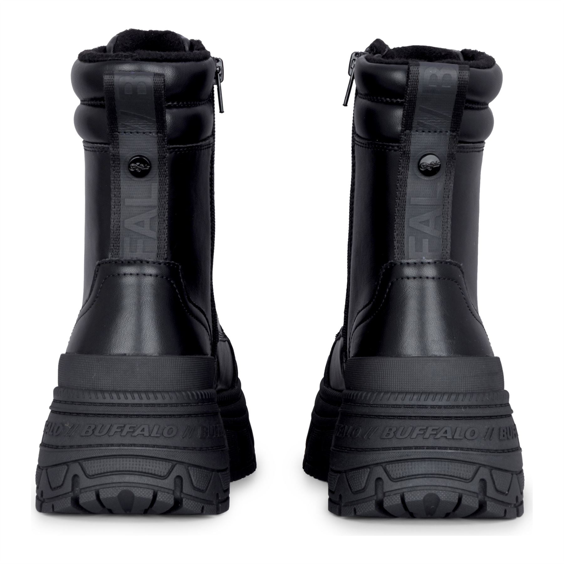 FUSION LACE UP MID - Women’s Black Mid-Ankle Platform Boots