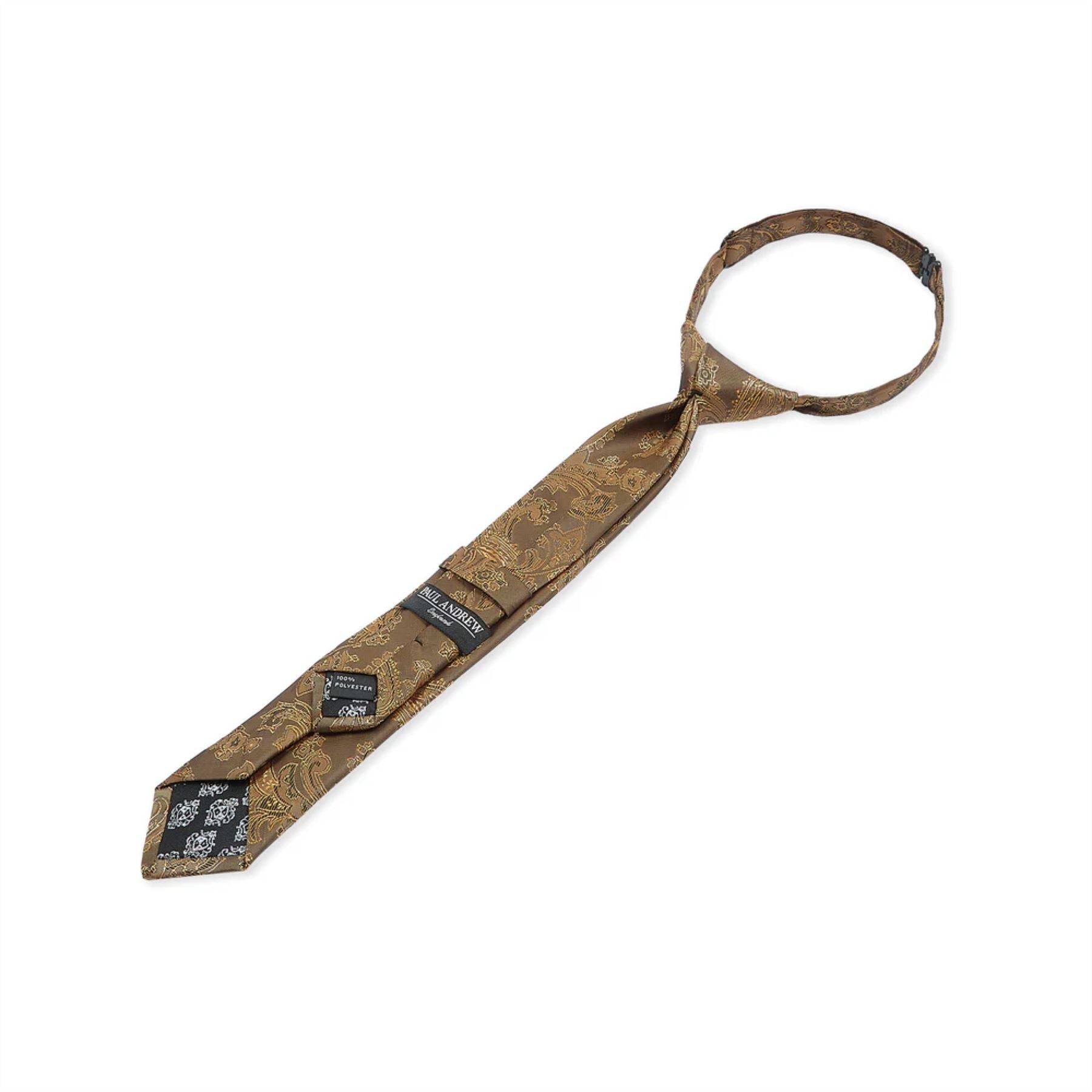 Boys Paisley Necktie Floral Satin Tie