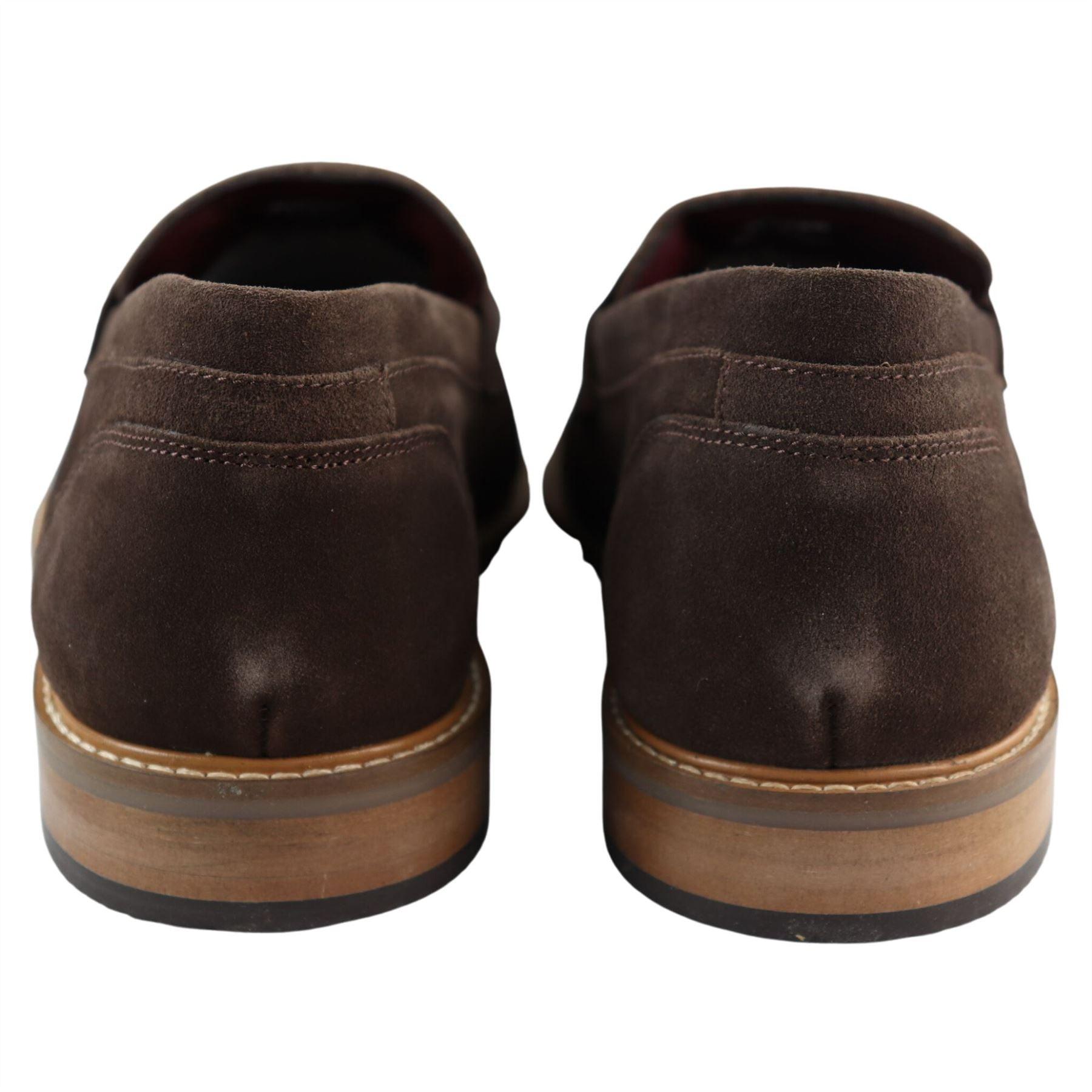 Mens Real Full Suede Slip On Loafers Boat Shoes Smart Casual Classic Comfort Fit - Knighthood Store