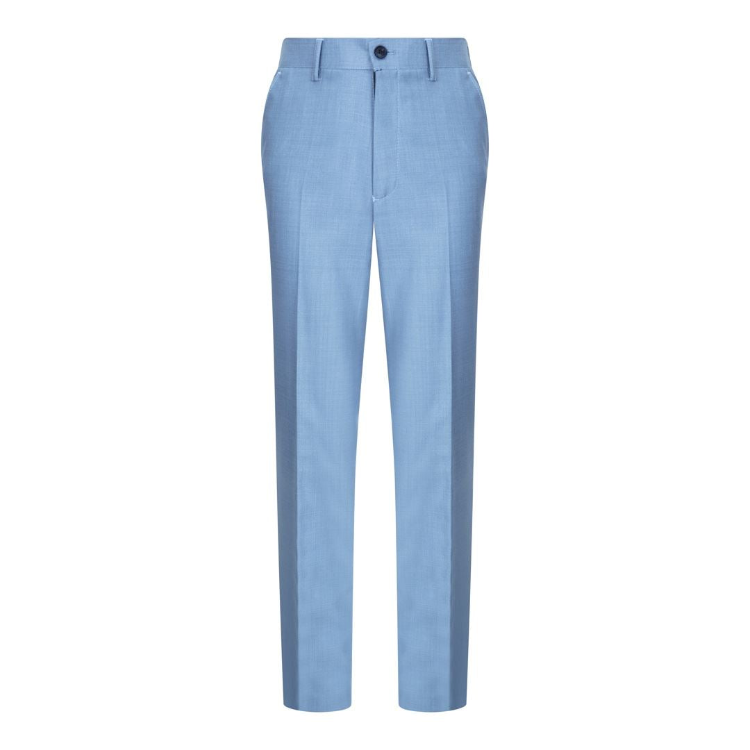 Boys 3 Piece Suit Sky Blue Light Wedding Party Christening Smart Formal