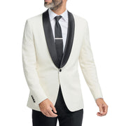 Men's Blazer Cream Formal Shawl Collar Tuxedo Jacket