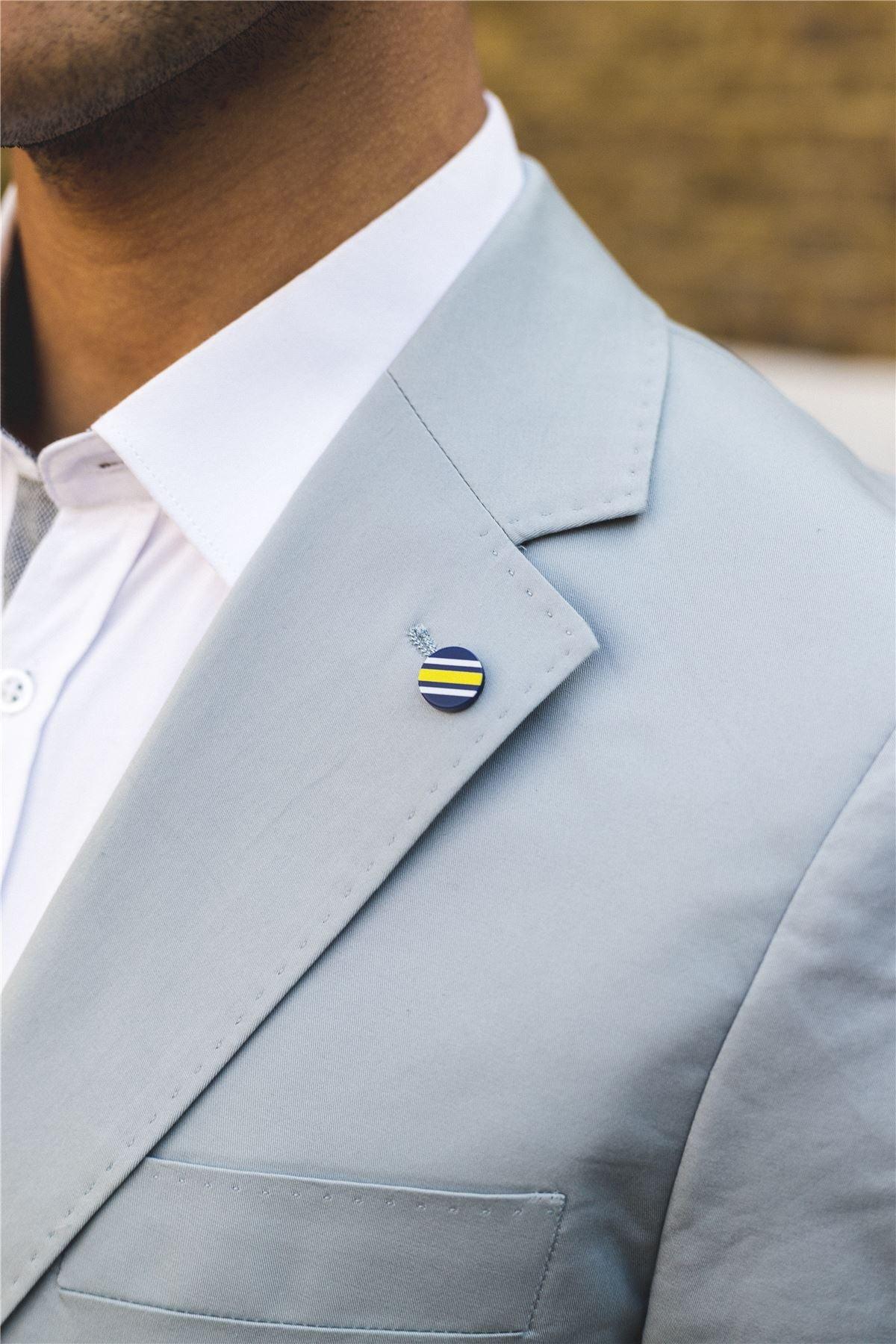 Mens 2 Piece Summer Suit Light Blue Office Wedding Smart Casual Classic Italian Tailored Fit - Knighthood Store