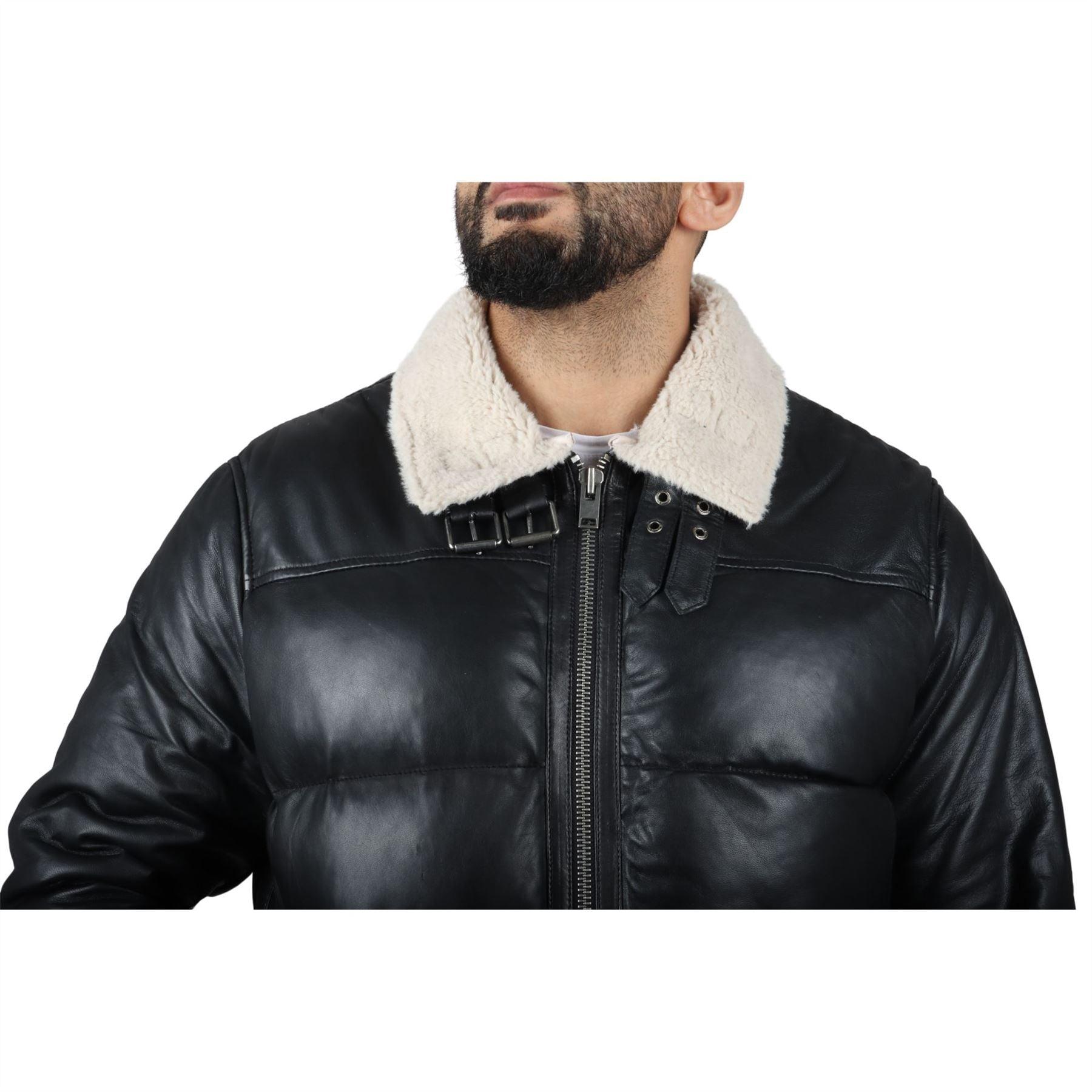 Men's Puffer Quilted Aviator Bomber Flying Fleece Lining Jacket - Knighthood Store