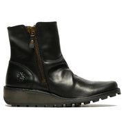 MON944FLY - Women's Wedge Heel Leather Ankle Boots