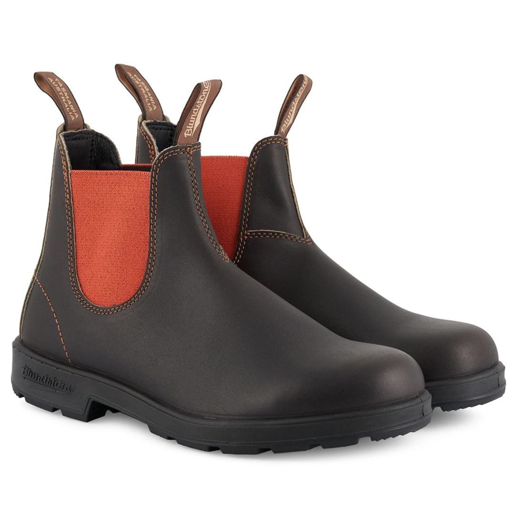 Blundstone 1918 Brown Terracotta Leather Chelsea Boots Slip On Classic Vintage - Knighthood Store
