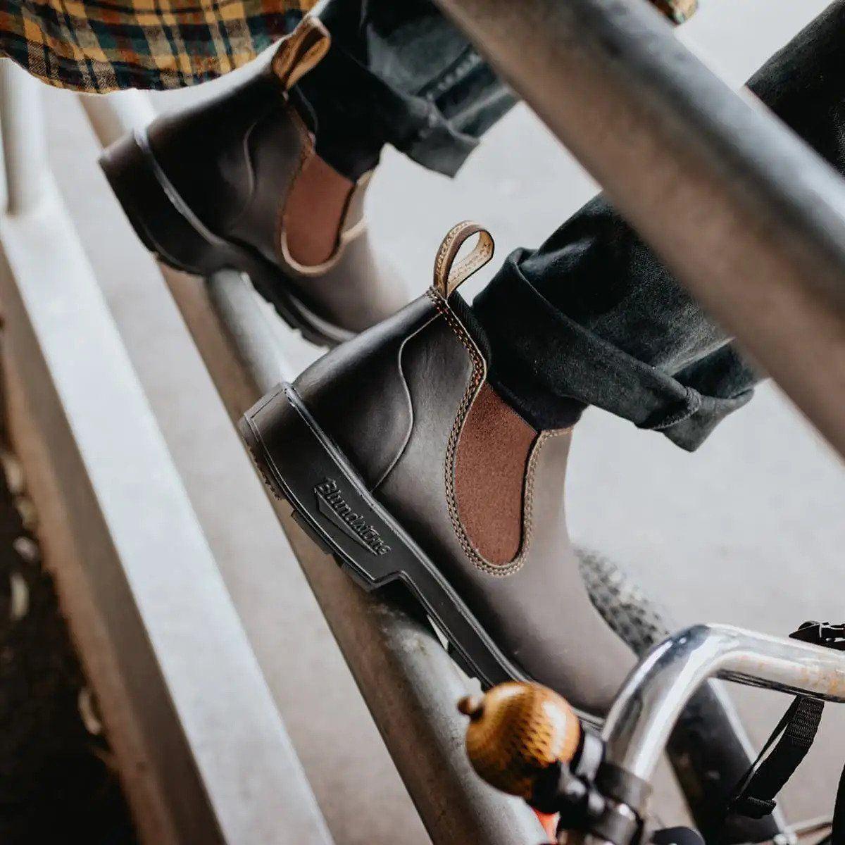 Blundstone 2038 Brown Low-Cut Leather Boots Retro Vintage Slip On - Knighthood Store