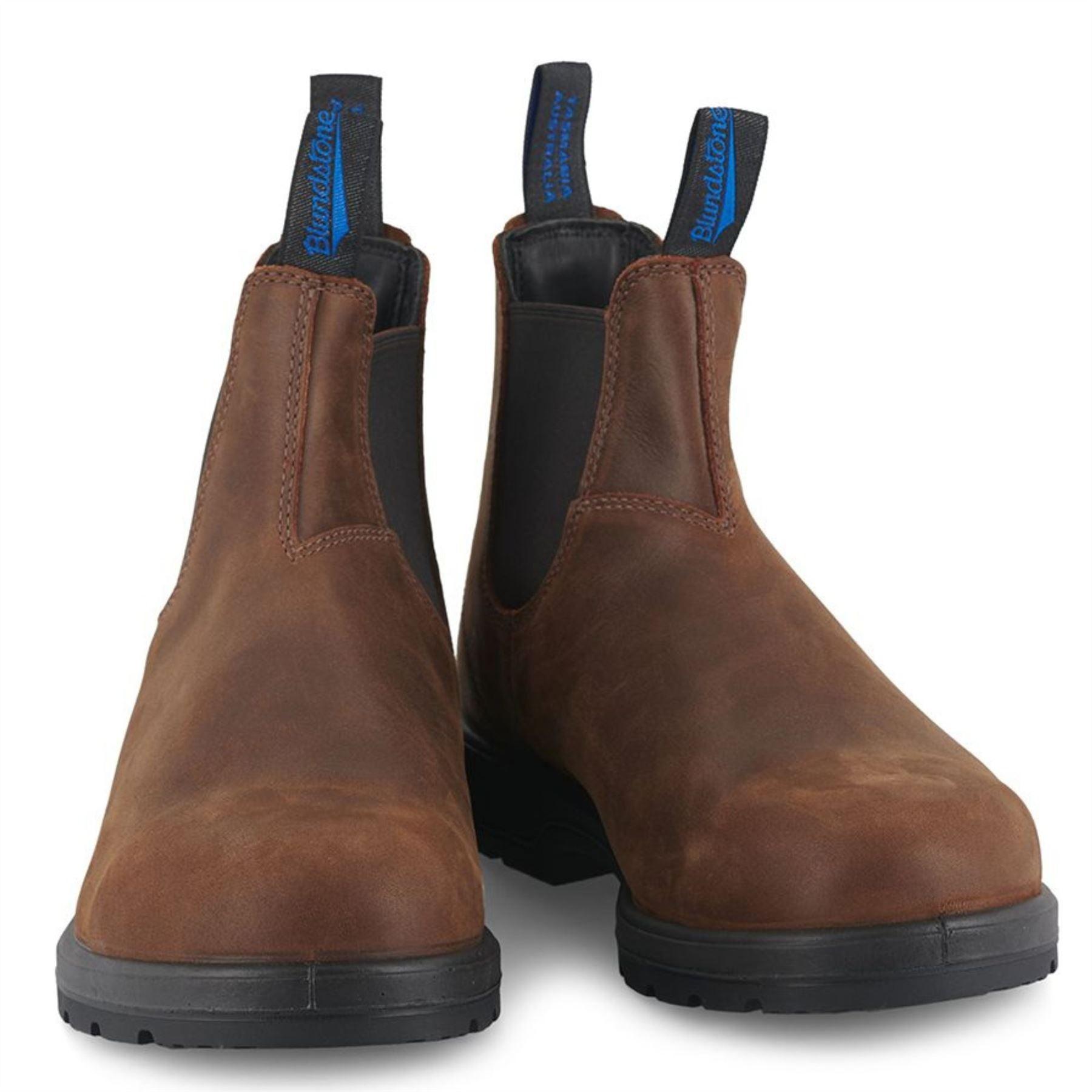 Blundstone 1477 Antique Brown Thermal Leather Chelsea Ankle Boots Retro Vintage - Knighthood Store