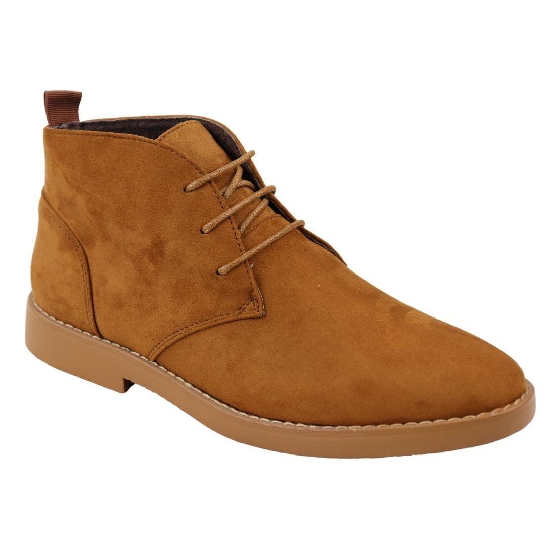 Mens's Chukka Desert Ankle Boots Lace Up Suede Shoes - Knighthood Store