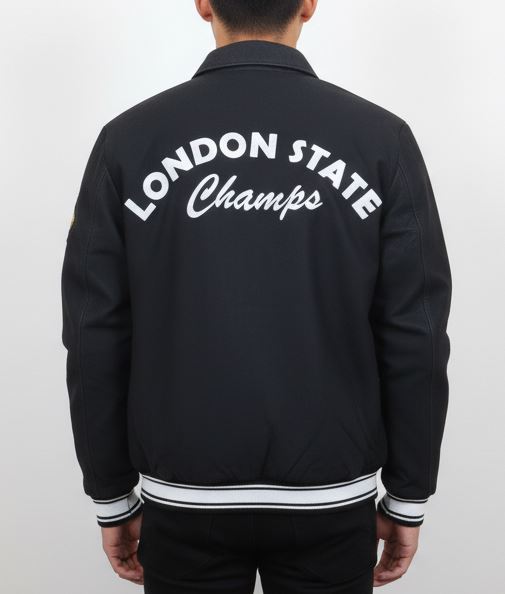Men's Leather Varsity Letterman Bomber Jacket