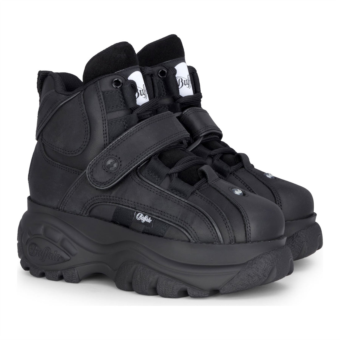 1348-14 2.0 - Women’s Black Calf Leather High Platform Boots