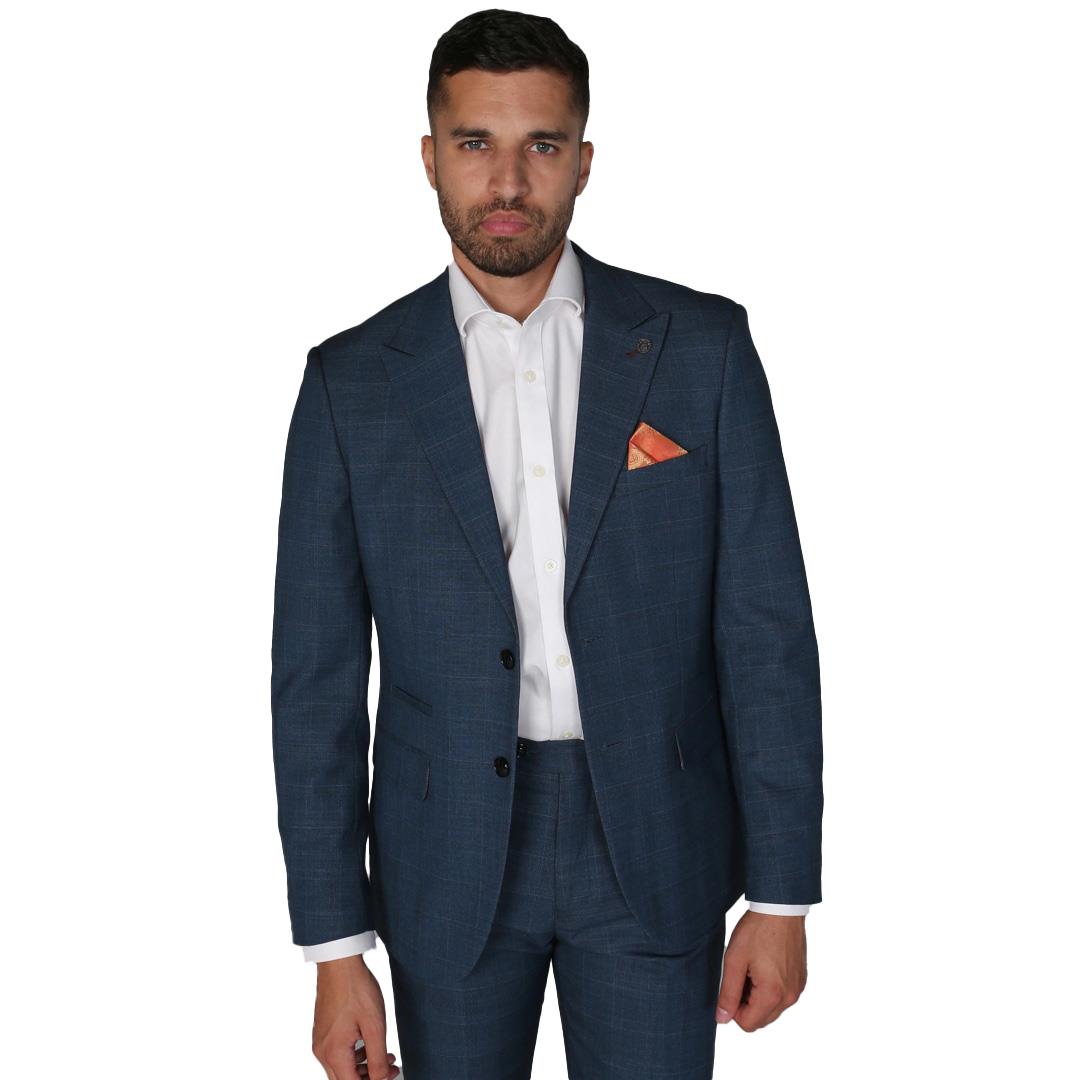 Viceroy Blau Karierter Blazer Fur Herren