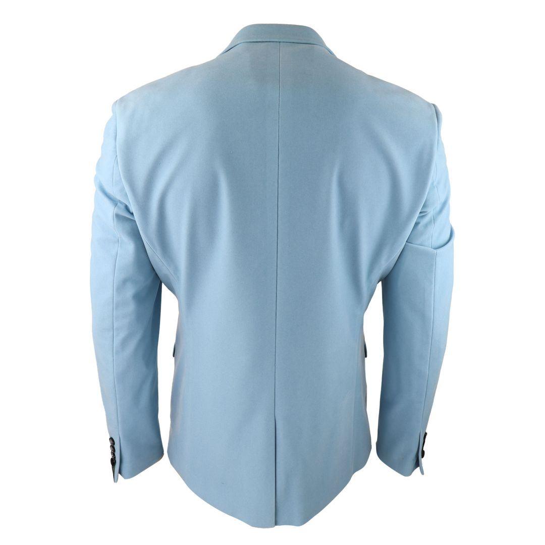 Mens Velvet Blazer Tuxedo Jacket Black Satin Lapel Pastel Blue Pink Green - Knighthood Store