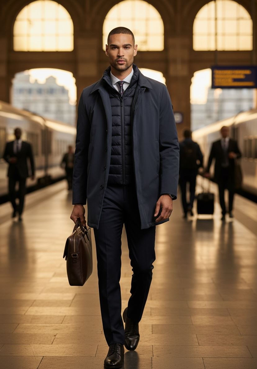 Heston - Men's Lightweight Casual Padded Overcoat