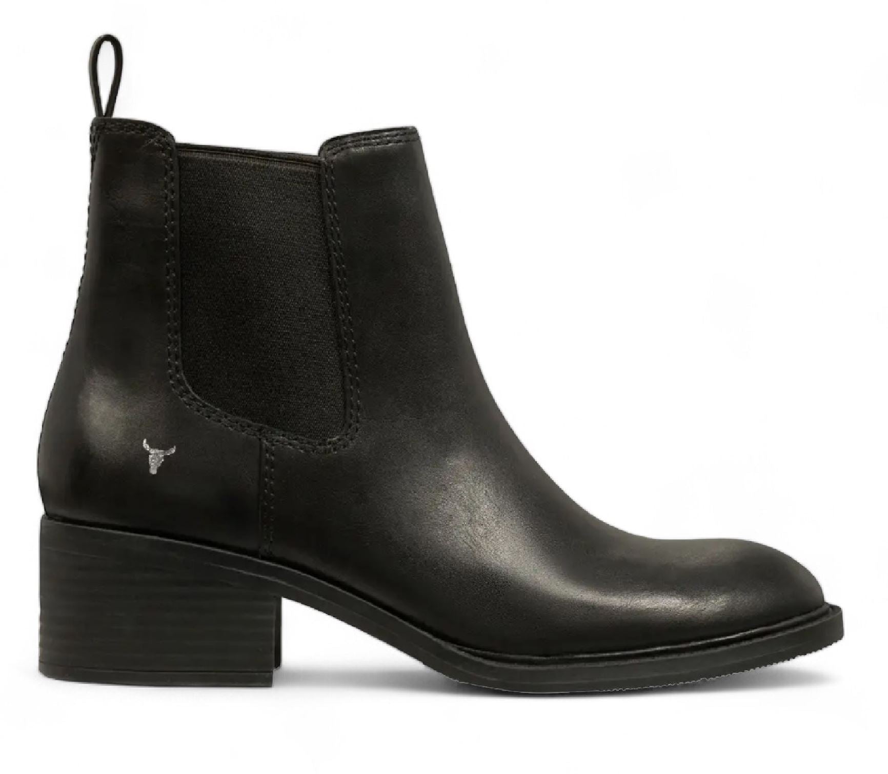 Replace - Women's Black Leather Chelsea Boots