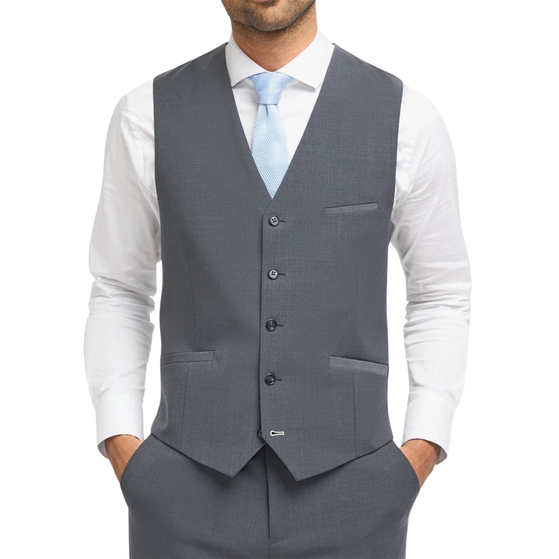 Men's Waistcoat Charcoal Tailored Fit Vest