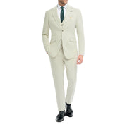 Men's Suit 3 Piece Sage Green Tailored Fit Wedding Prom Classic