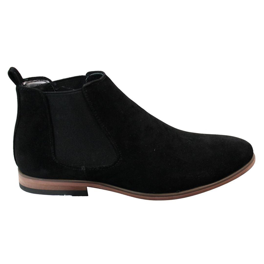 Mens Italian Suede Slip On Ankle Boots Smart Casual Desert Chelsea Dealer - Knighthood Store