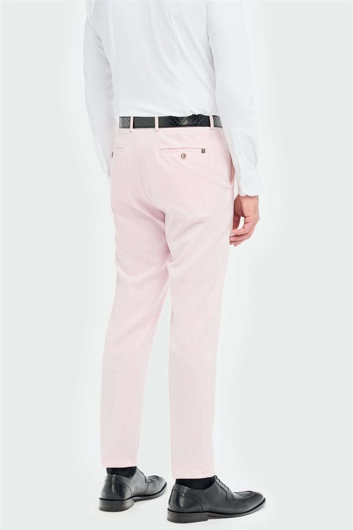 Men's Trousers Pink Tapered Summer Pants