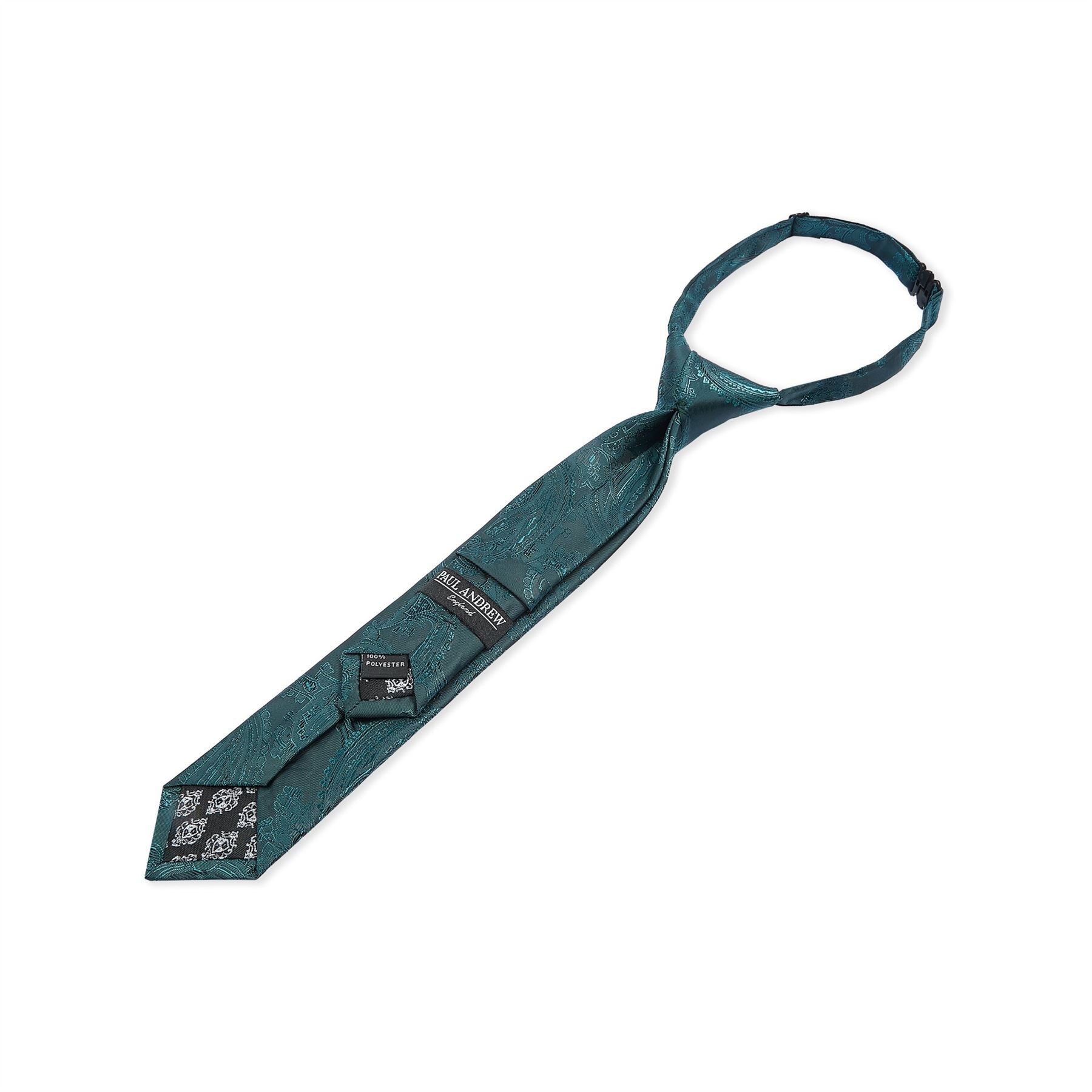 Boys Paisley Necktie Floral Satin Tie