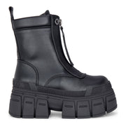 GOSPHER ZIP BOOT - Women’s Black Front-Zip Ankle Boots