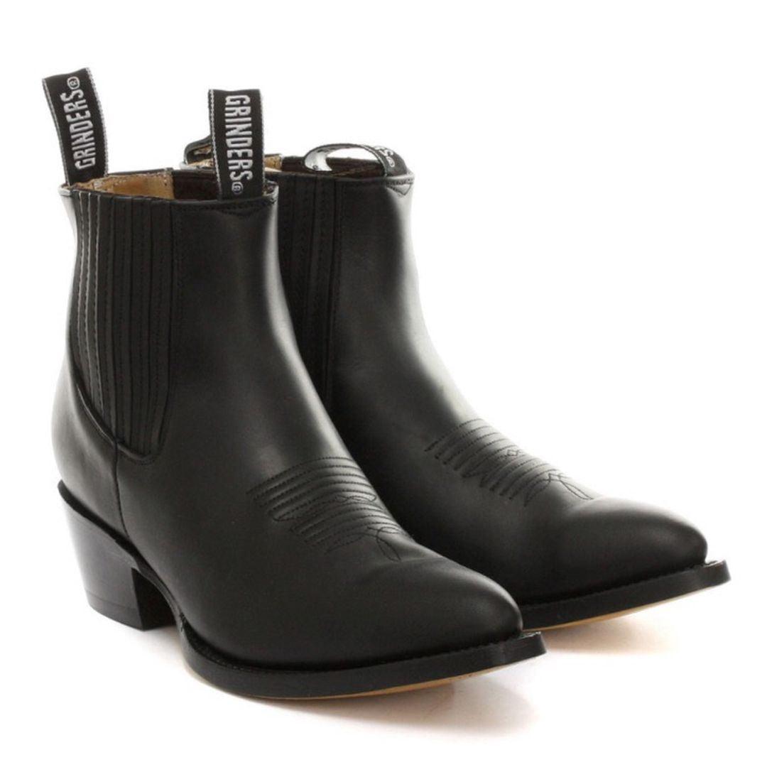 Mens Cowboy Ankle Boots Grinders Maverick Real Leather Western Riding Cuban - Knighthood Store