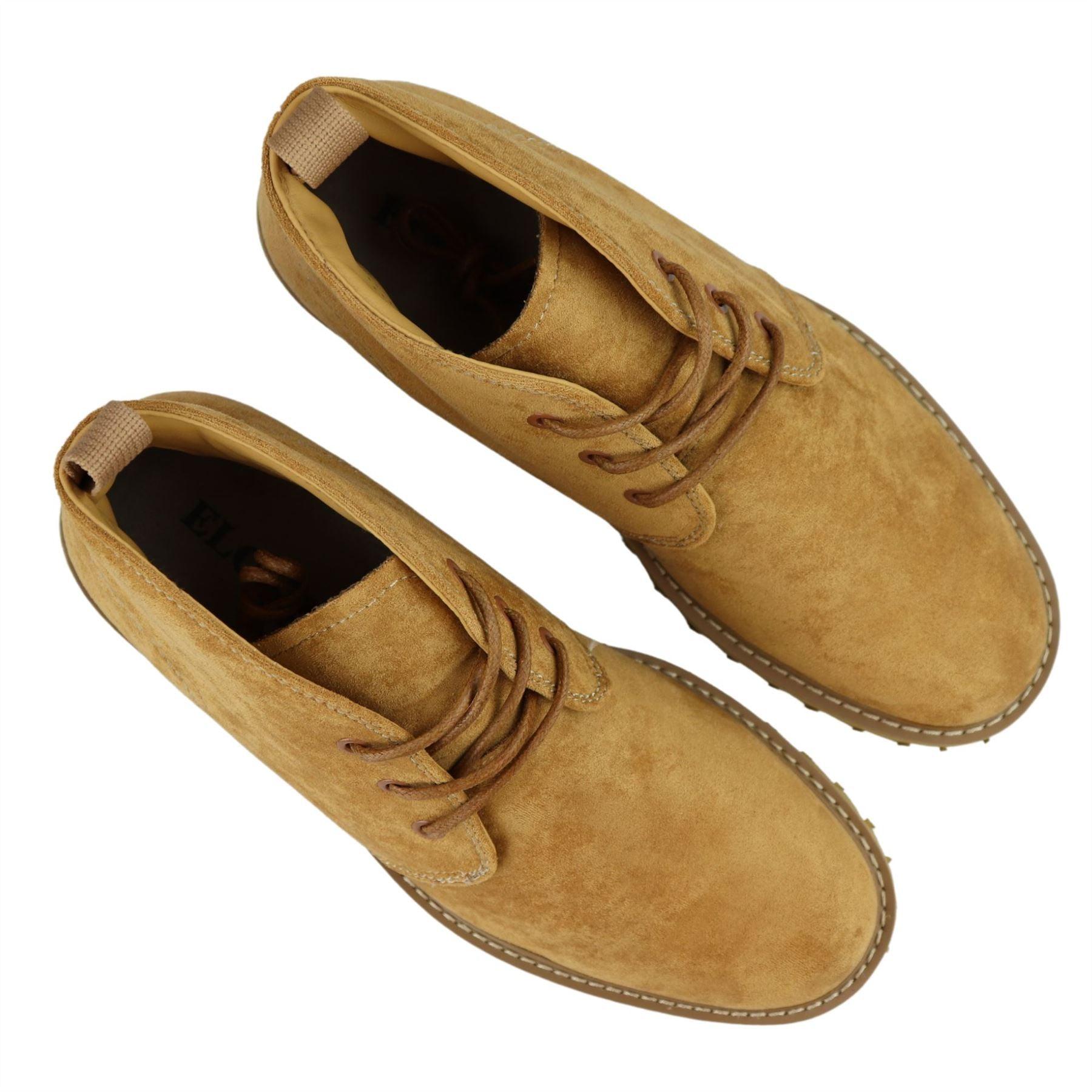 Mens Casual Hiking Boots Jeans Laced Ankle Suede Chukka - Knighthood Store