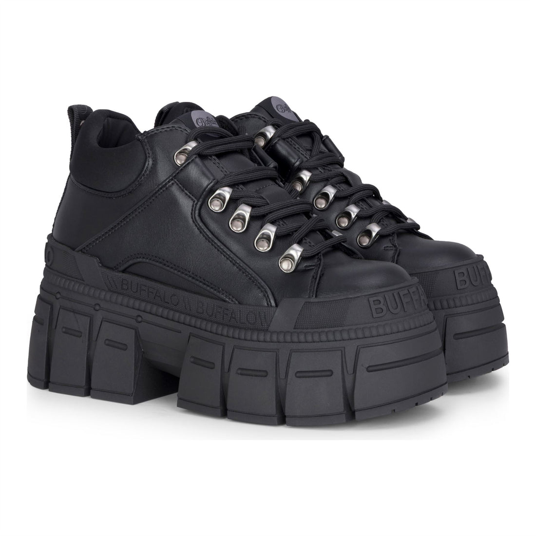GOSPHER HIKE LO - Women’s Black Platform Chunky Ankle Boots