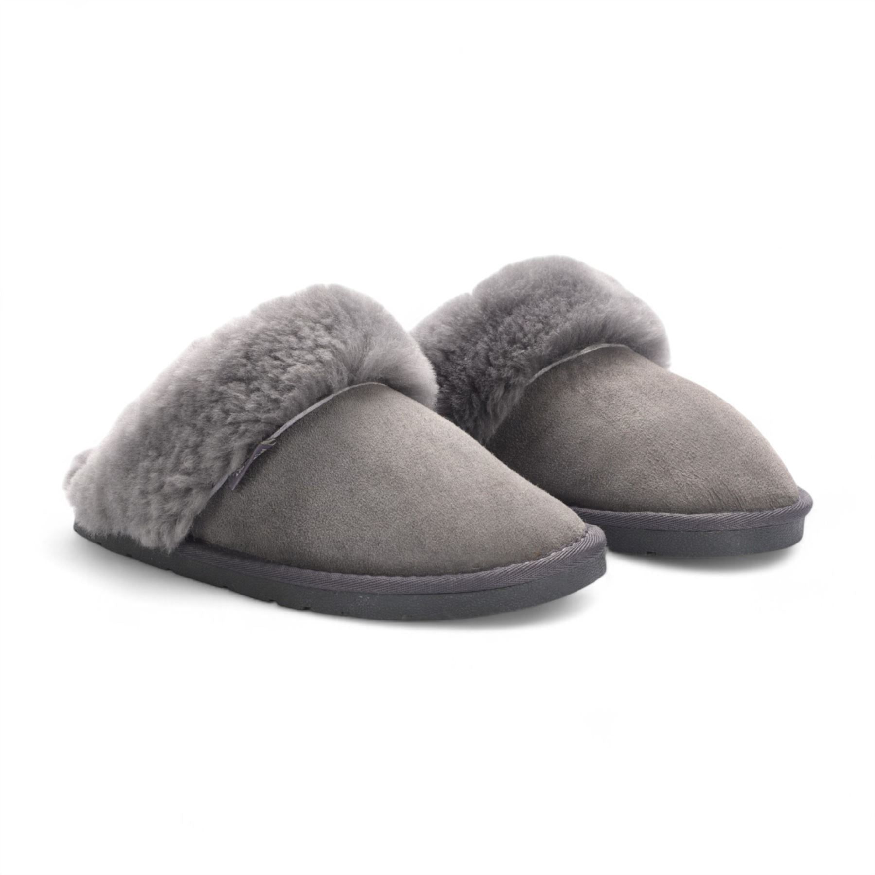 Luna - Women's Sheepskin Suede Mule Slippers