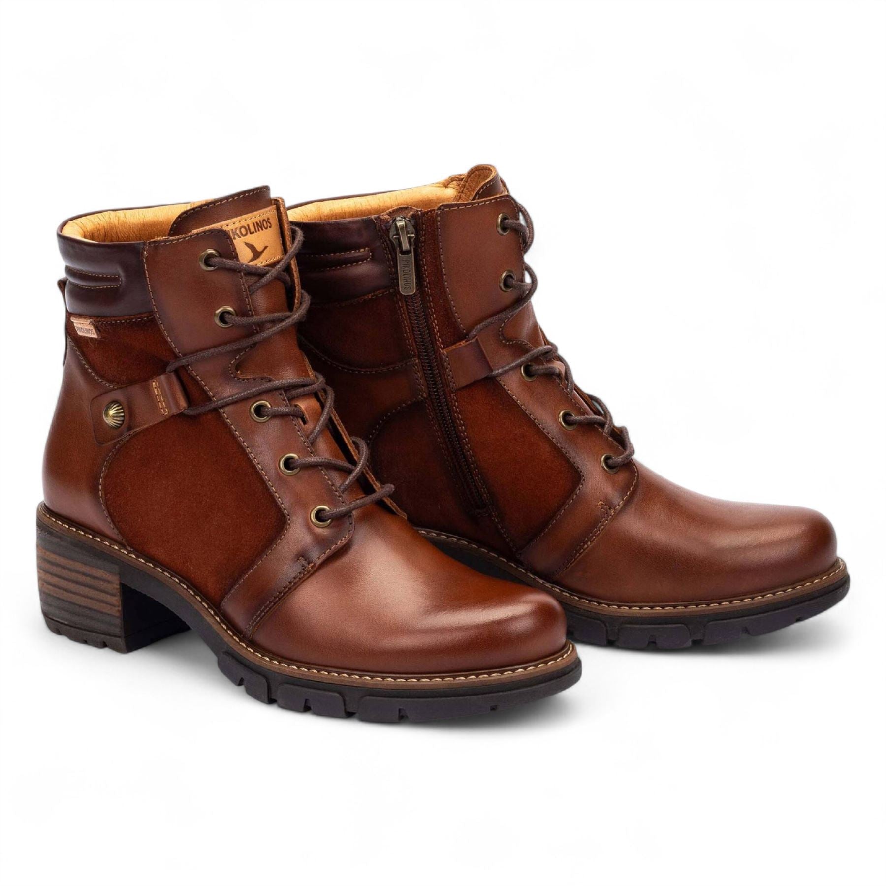 San Sebastia - Women's Cuero Brown Leather Ankle Boots