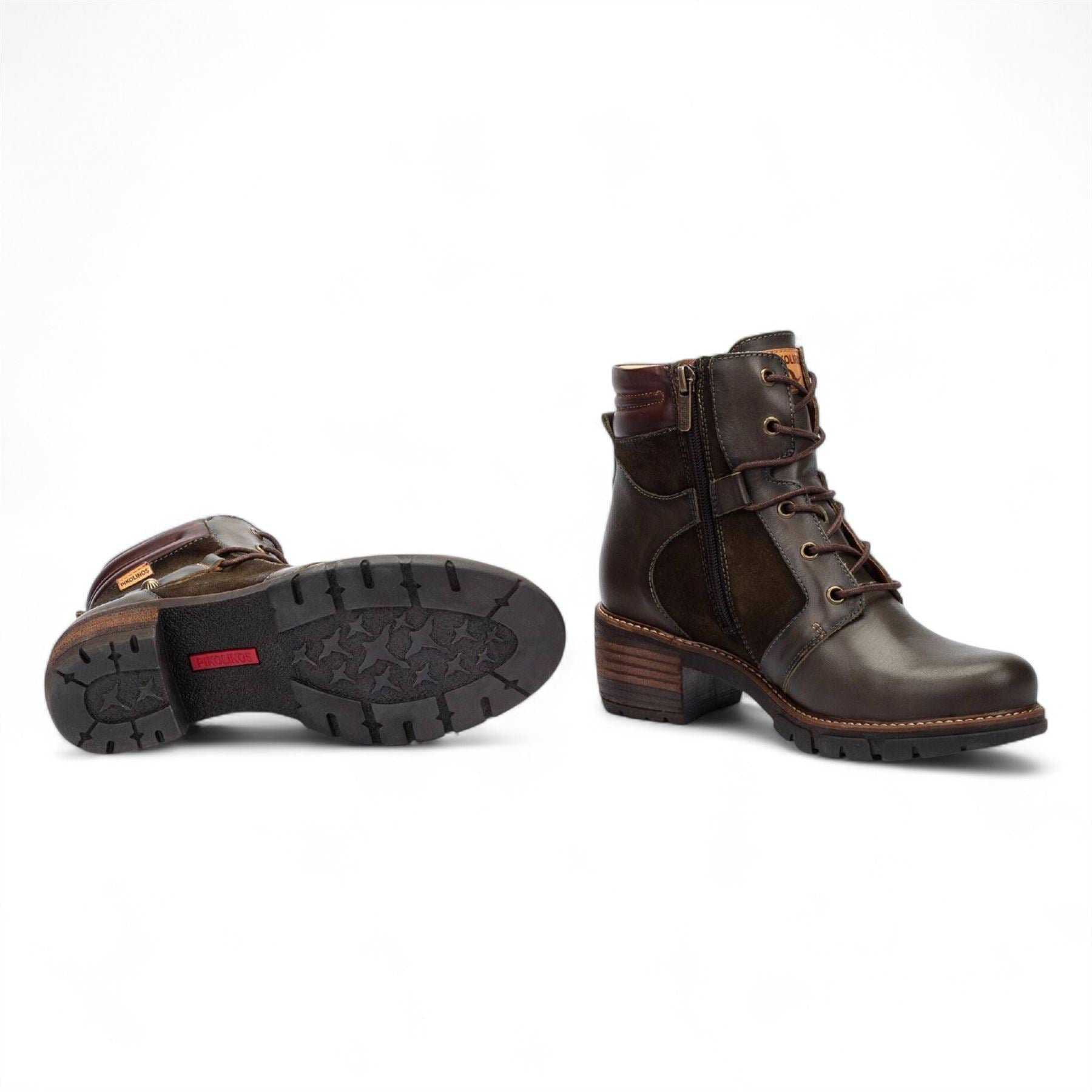 San Sebastia - Women's Forest Brown Leather Ankle Boots