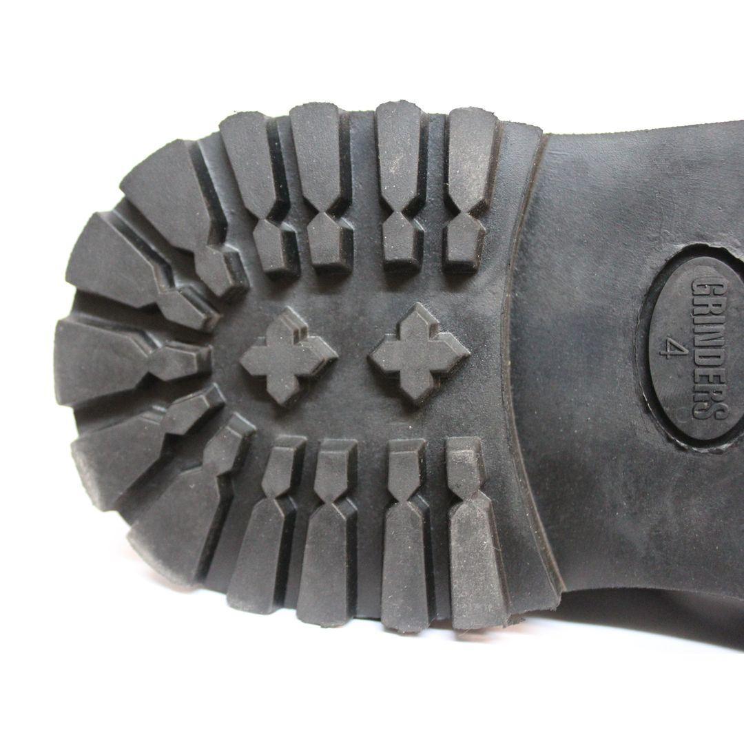 Unisex Real Leather Military Boots Black Ginders Herald Punk Rock Safety Steel Toe - Knighthood Store