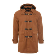 Men's Classic Toggle Fastener Hooded Duffle Coat