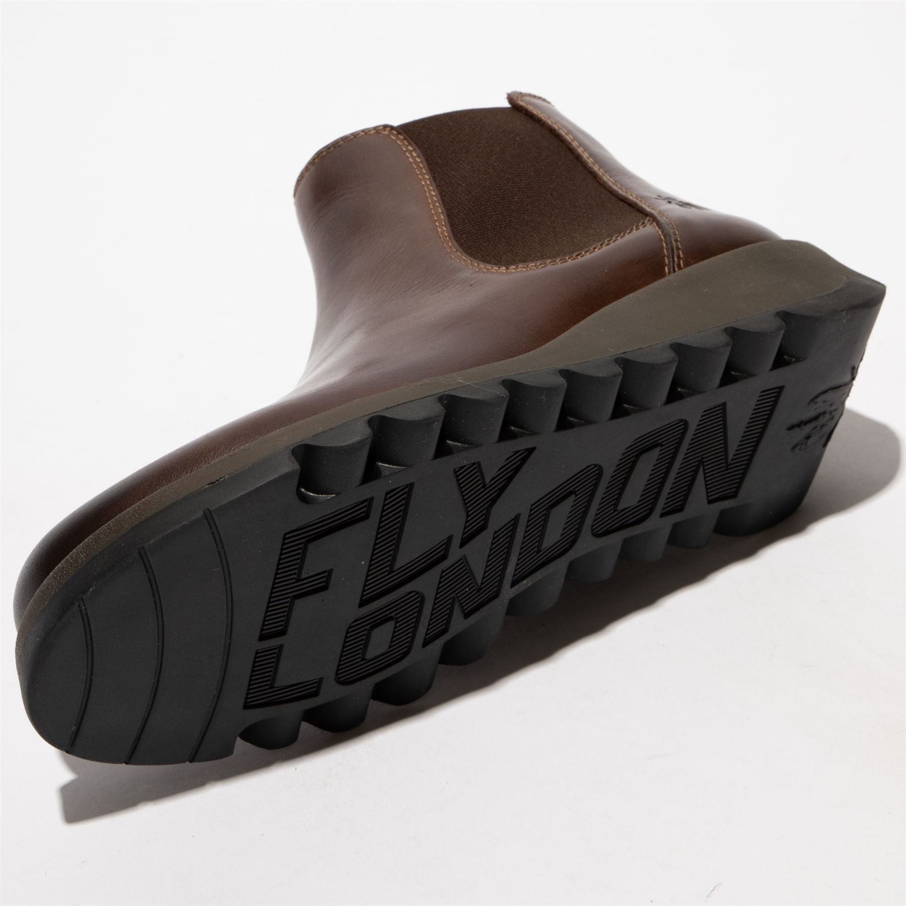 SALV195 - Women's Wedge Heel Leather Chelsea Ankle Boots