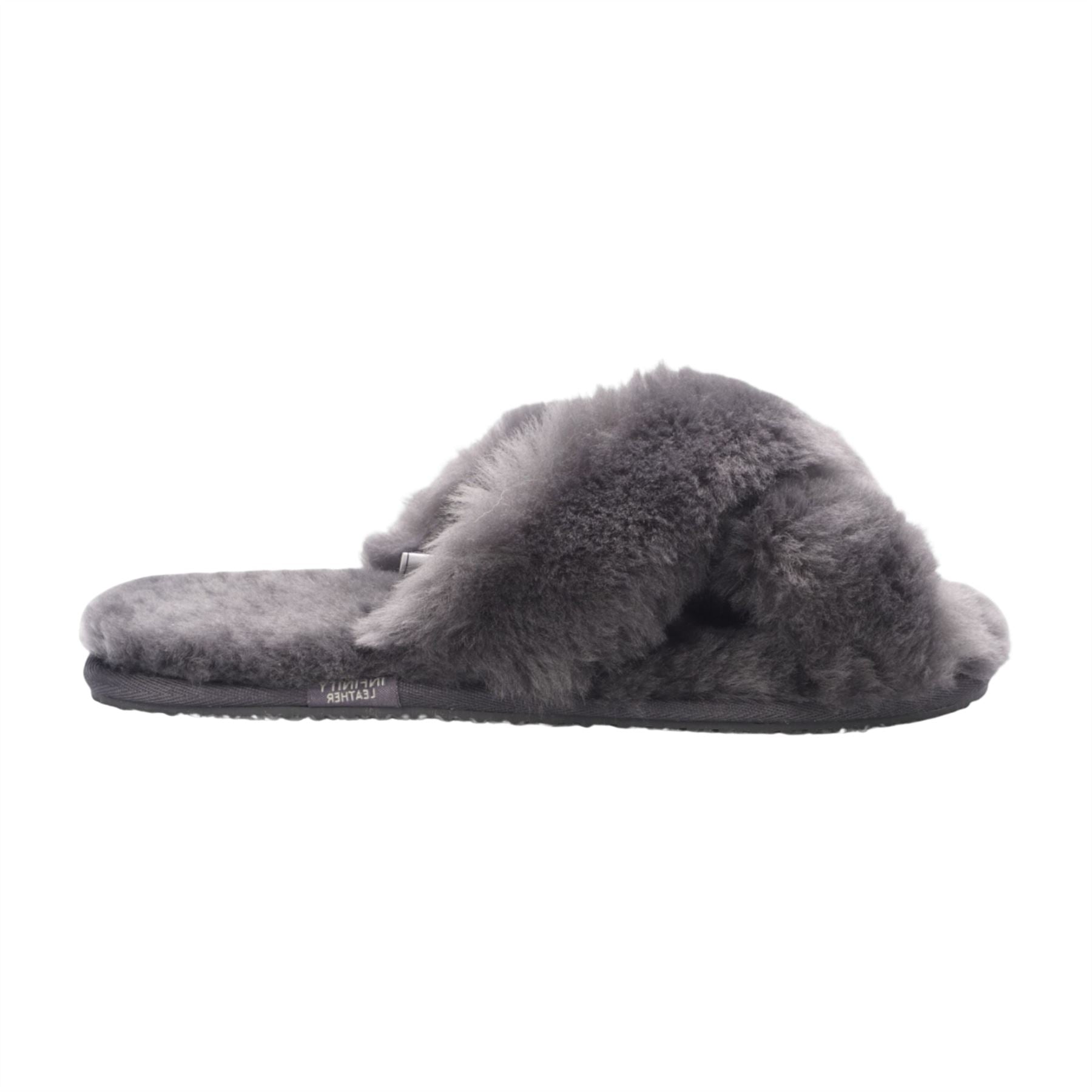 Snowbelle - Women's Genuine Sheepskin Crossover Slippers
