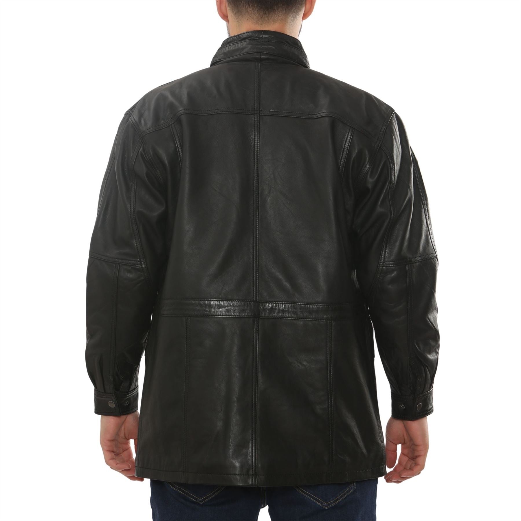 Men's Lambskin Leather Mid Length Jacket