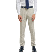 Thomas - Men's Grey Wool Blend Herringbone Tweed Trousers