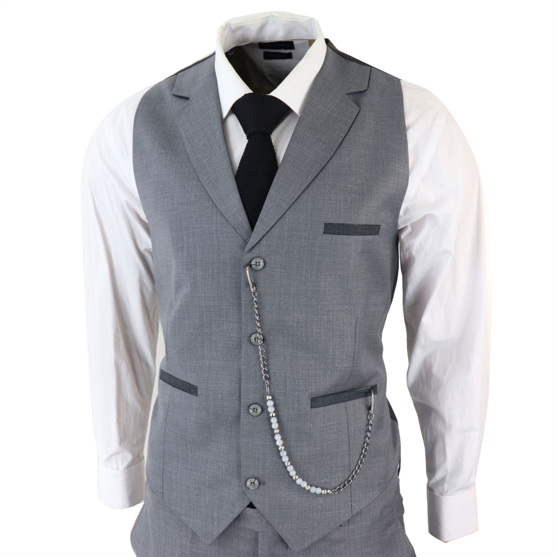 TruClothing James Men 3 Piece Grey Suit