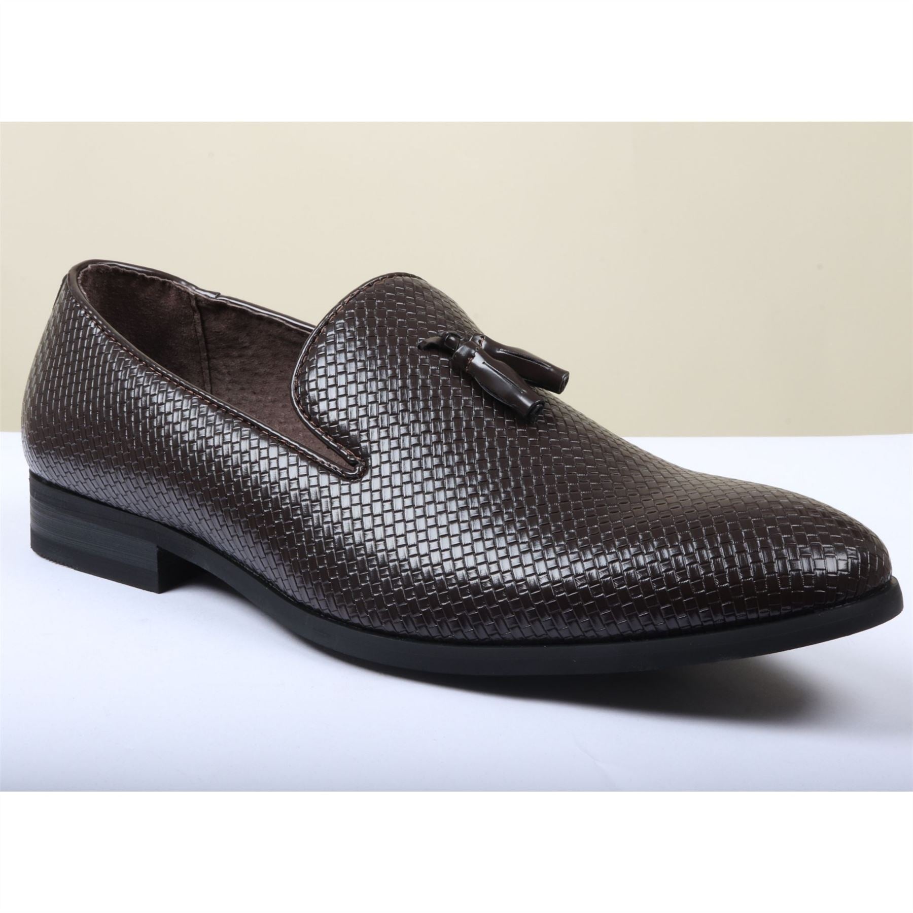 Men's Leather Lined Tassel Pattern Loafers