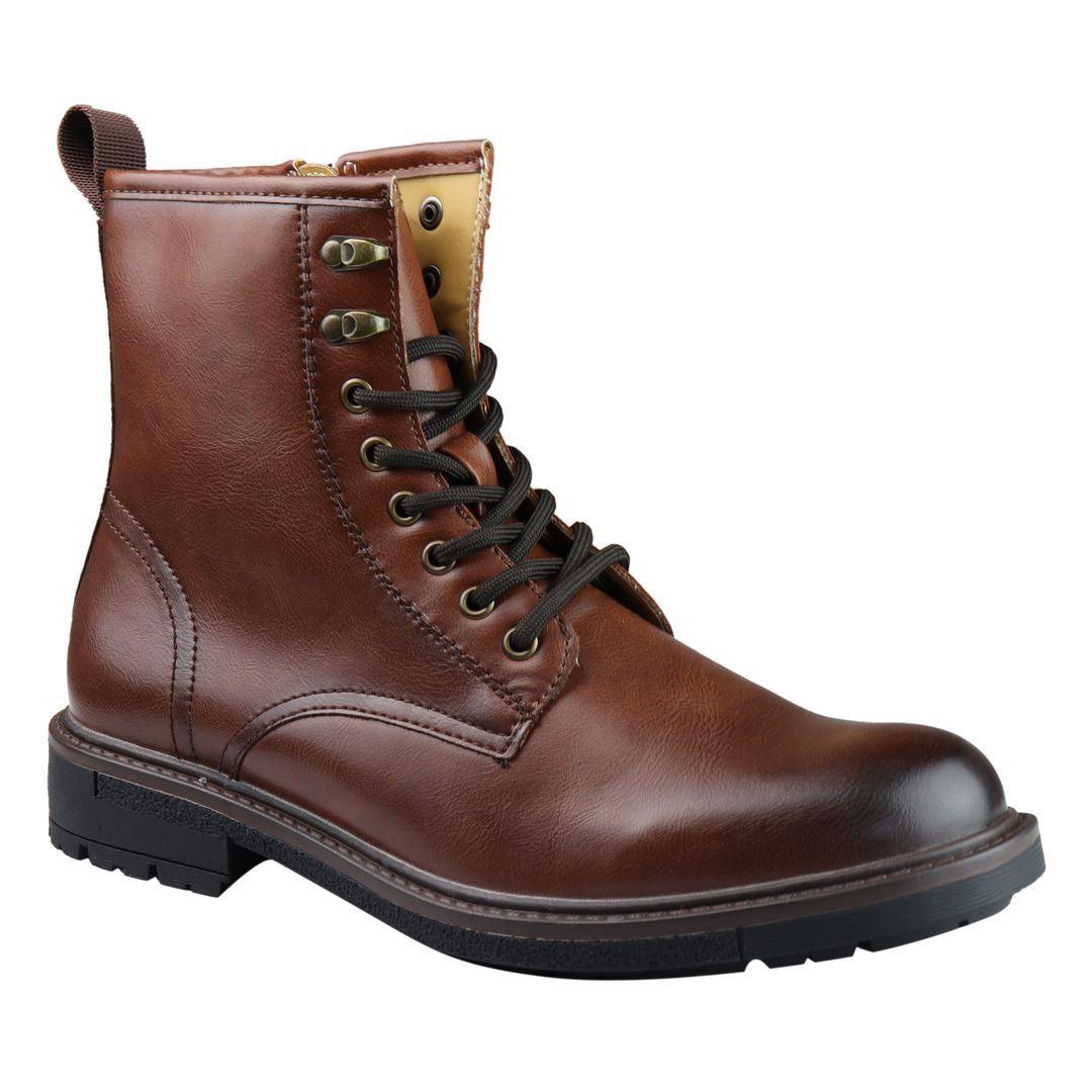 Mens Military Boots Smart Casual Blinders 1920s Retro Vintage Laced Ankle - Knighthood Store