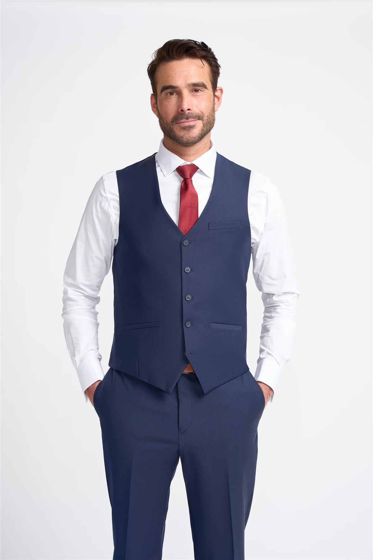 Men's Waistcoat Navy Blue Tailored Fit Vest
