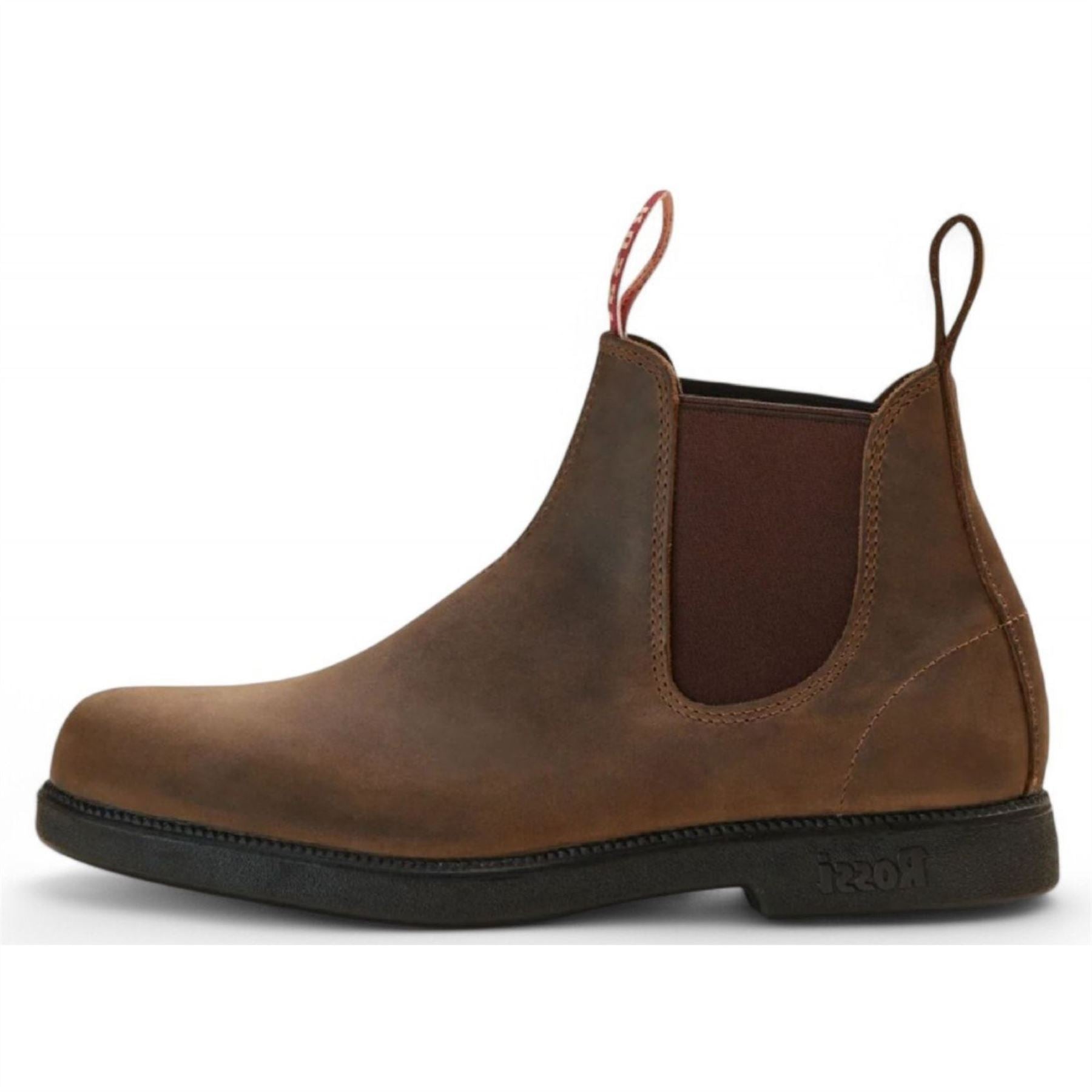 Booma 607 - Rustic Brown Leather Chelsea Boots