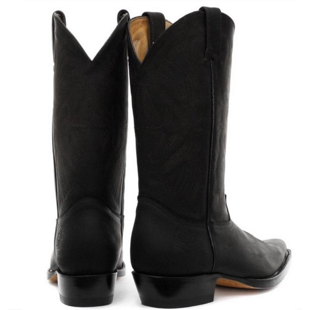 Mens Cowboy Boots Pointed Black Brown Grinders Louisiana Real Leather Western Cuban - Knighthood Store