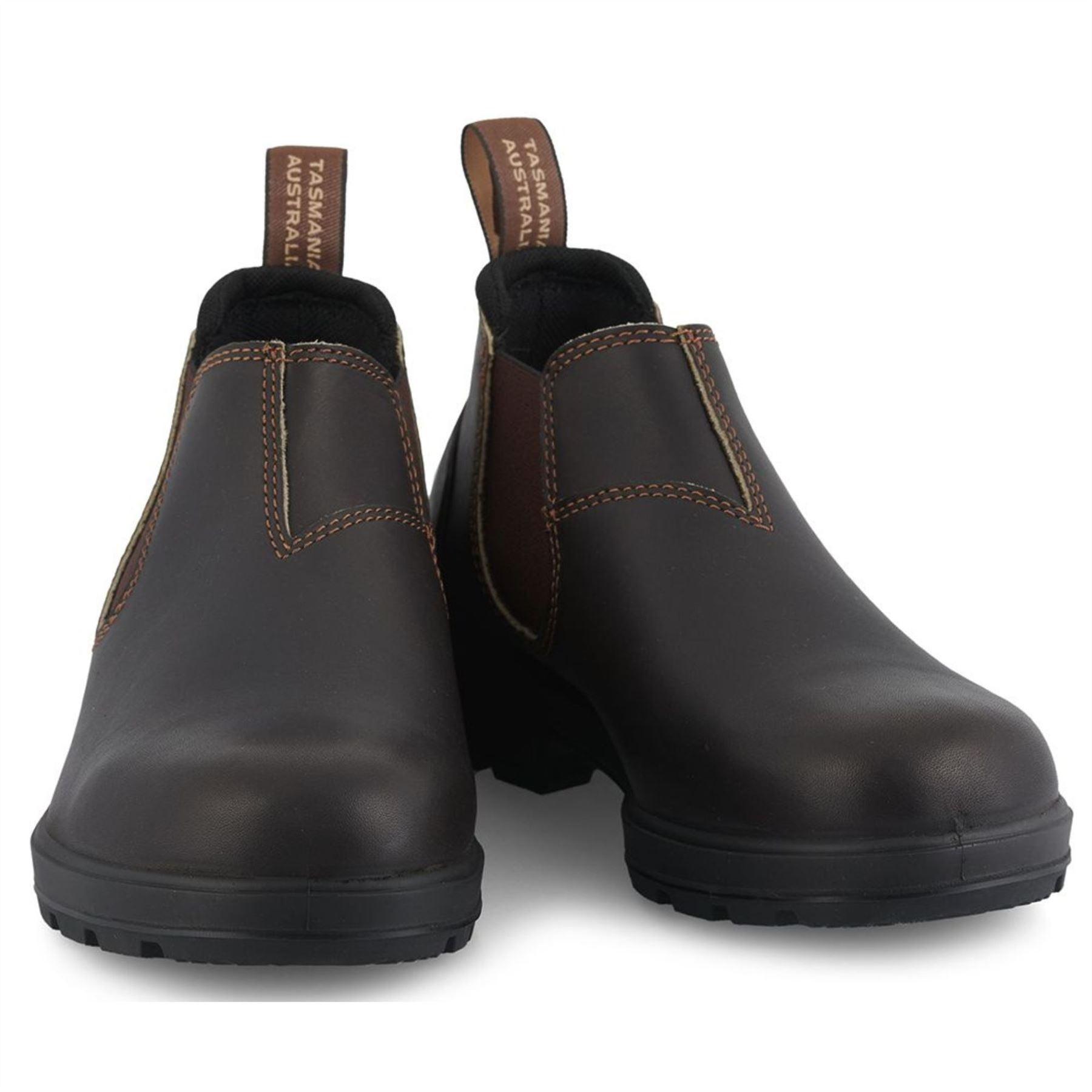 Blundstone 2038 Brown Low-Cut Leather Boots Retro Vintage Slip On - Knighthood Store