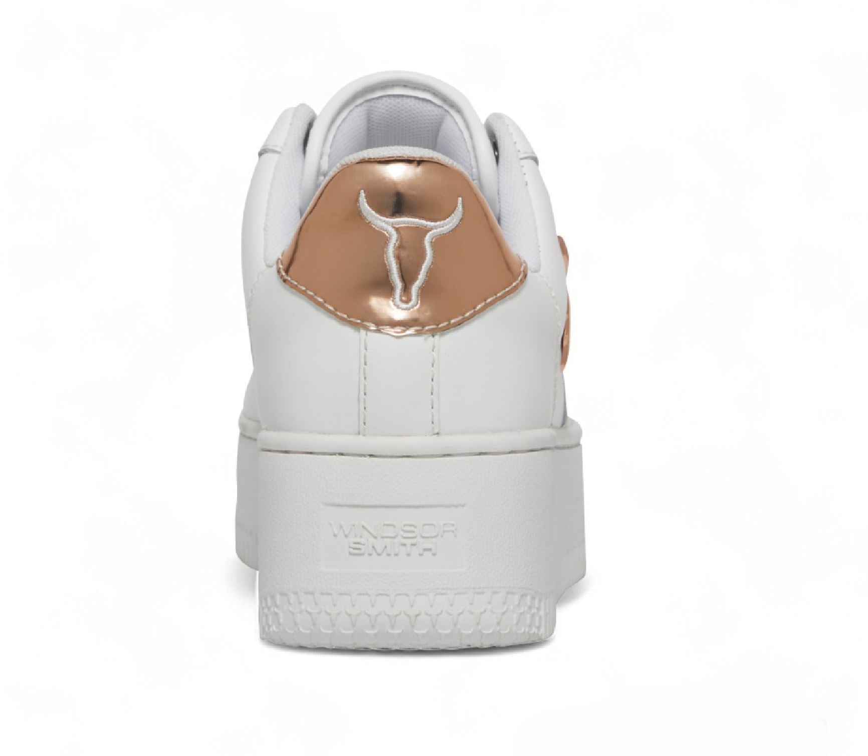 Rich - Women's White Low Top Leather Sneakers