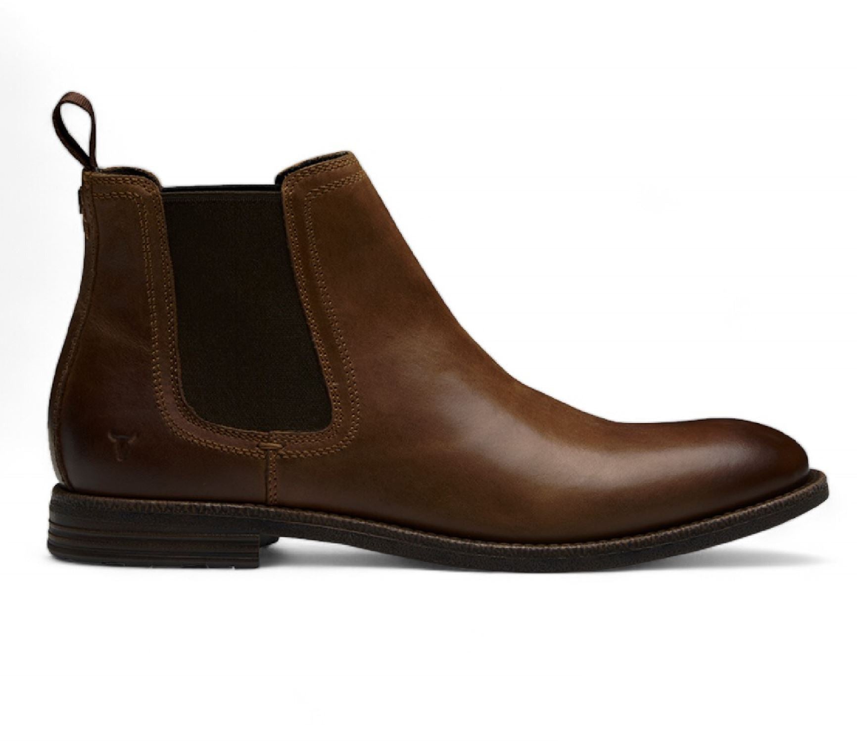 Sergio - Men's Brown Slip On Leather Chelsea Boots