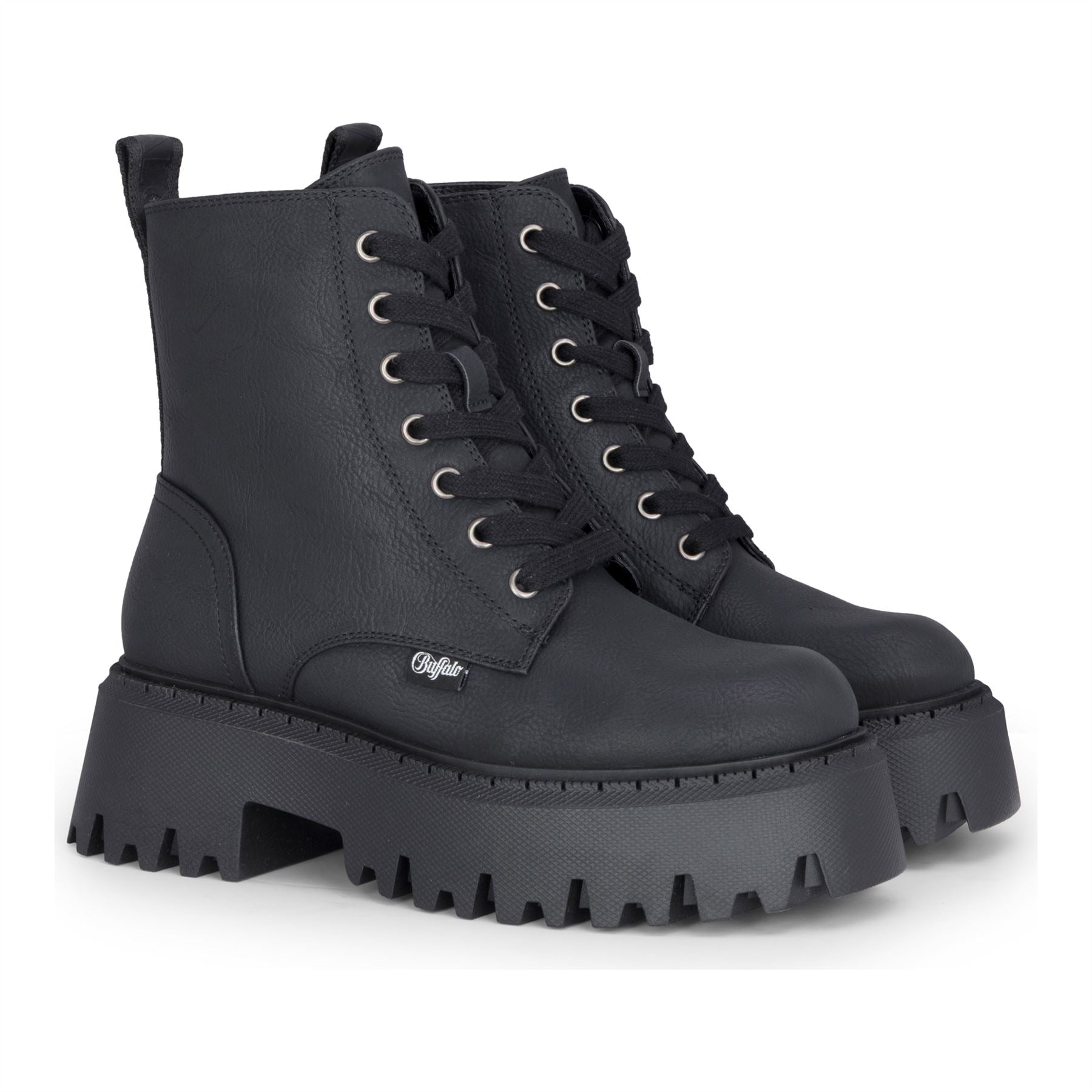 ASPEN LACE UP WARM - Women’s Black Combat Ankle Boots