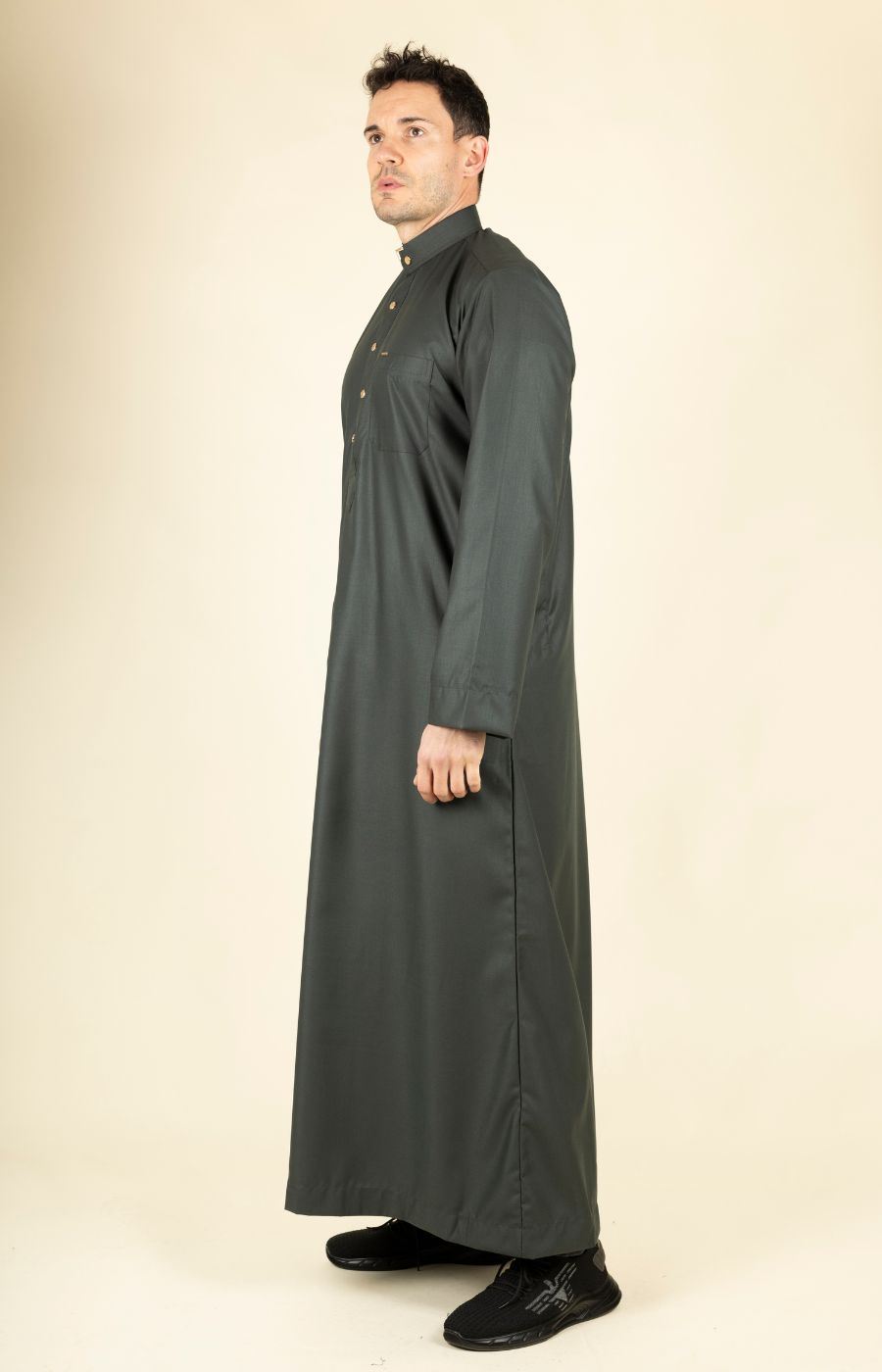 TT-005 - Men's Saudi Emirati Thobe Arab Nehru High Collar