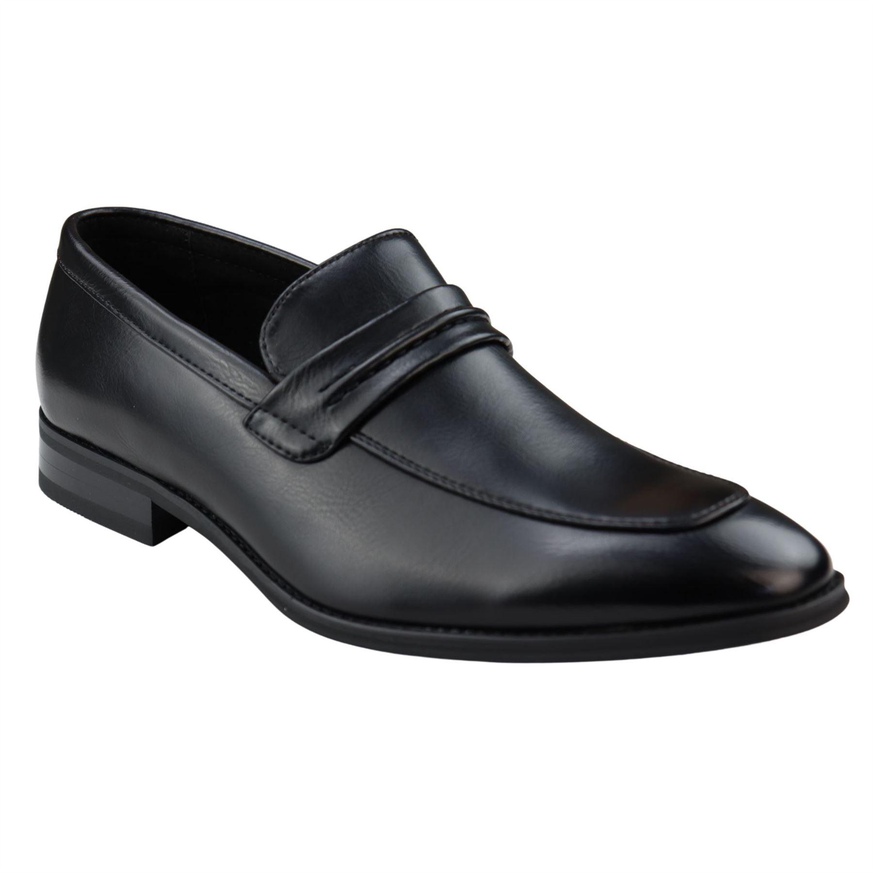 Men's Moccasin Loafers Shoes Leather Lined Slip On Smart Formal Shoe Black Brown - Knighthood Store