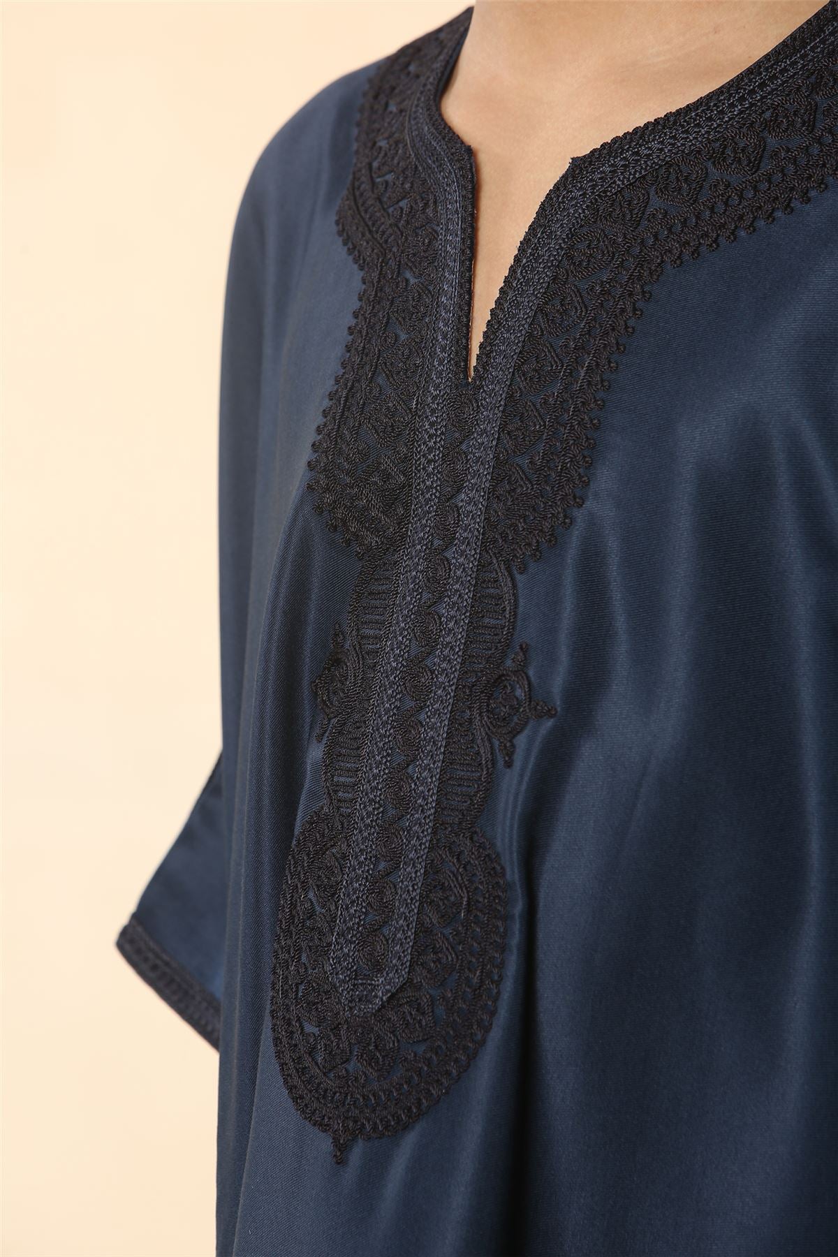 Boys Moroccan Thobe Gandoura Short Sleeve Jubba Islamic Clothing Kaftan Eid Robe Arab Embroidery